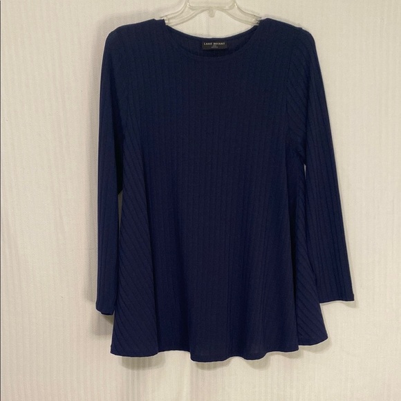 Lane Bryant Navy Blue Long Sleeve Ribbed Tunic Size 16 - Picture 9 of 10